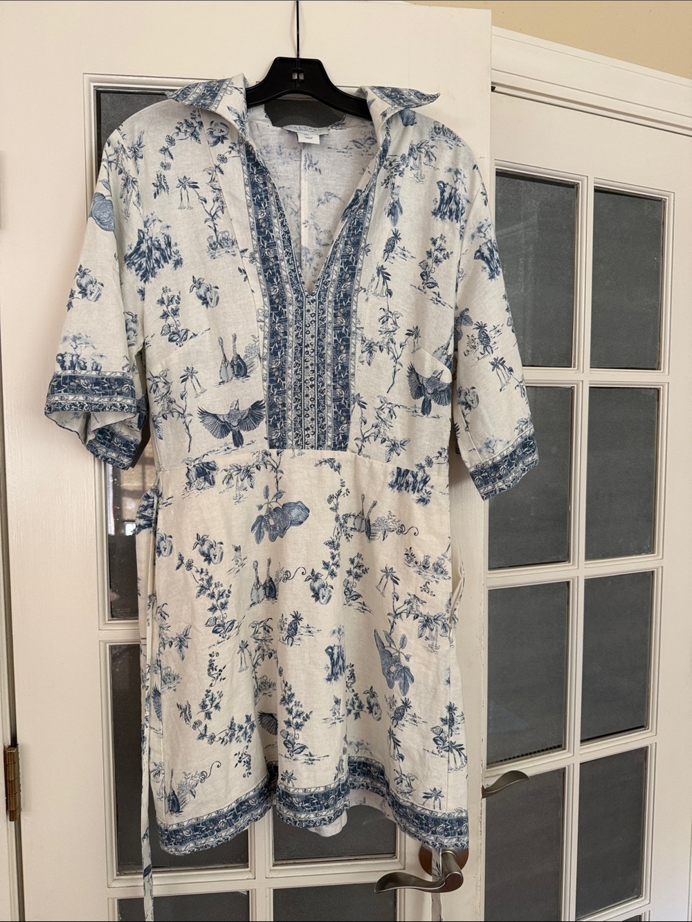 Calypso St. Barth Blue and White Mini Dress